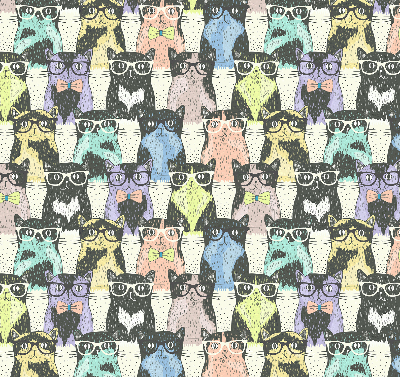 Fabric roller blind for window Cats