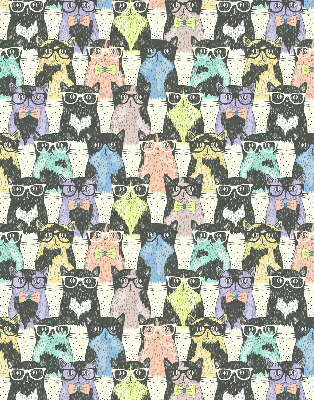 Fabric roller blind for window Cats