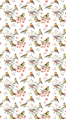Blackout roller blind for window Birds on the branches