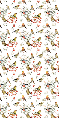 Blackout roller blind for window Birds on the branches