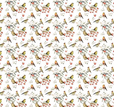 Blackout roller blind for window Birds on the branches