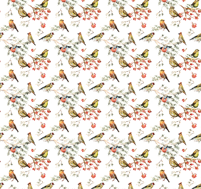 Blackout roller blind for window Birds on the branches