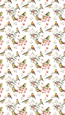 Blackout roller blind for window Birds on the branches