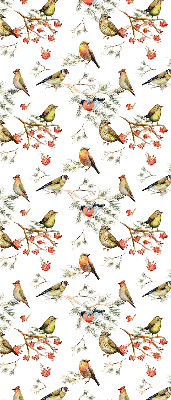 Blackout roller blind for window Birds on the branches