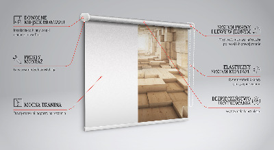 Blackout roller blind 3d wooden hole