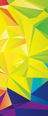 Blackout roller blind for window Colorful origami pattern
