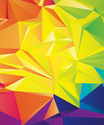 Blackout roller blind for window Colorful origami pattern