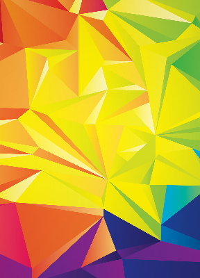 Blackout roller blind for window Colorful origami pattern