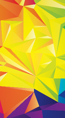 Blackout roller blind for window Colorful origami pattern