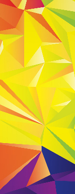 Blackout roller blind for window Colorful origami pattern