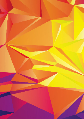 Blackout roller blind for window Colorful origami pattern