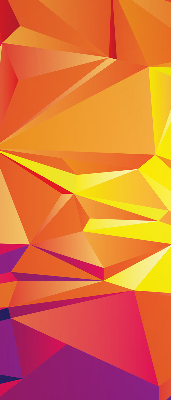 Blackout roller blind for window Colorful origami pattern
