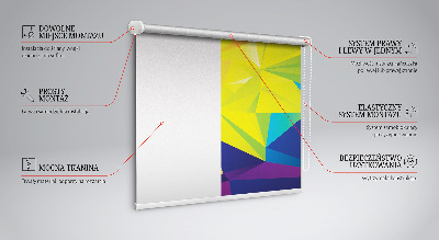Blackout roller blind for window Colorful origami pattern