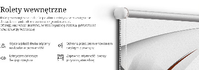 Fabric roller blind for window Orange line pattern