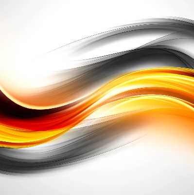 Blackout roller blind Orange waves