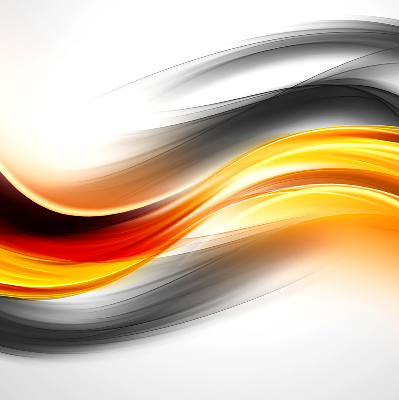 Blackout roller blind Orange waves