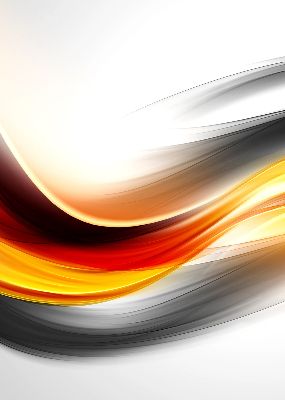 Blackout roller blind Orange waves