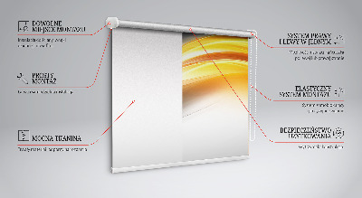 Blackout roller blind Orange waves