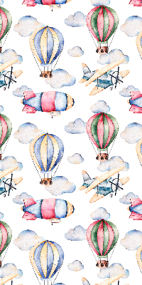 Fabric roller blind for window Airships and balloons