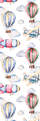Fabric roller blind for window Airships and balloons