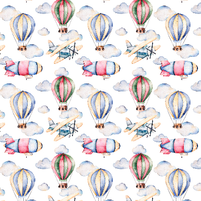 Fabric roller blind for window Airships and balloons