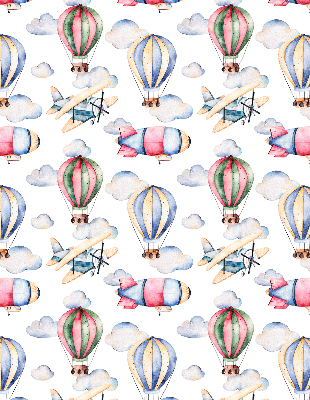 Fabric roller blind for window Airships and balloons