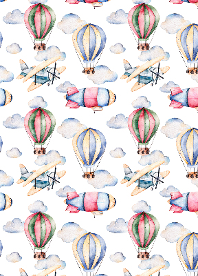 Fabric roller blind for window Airships and balloons