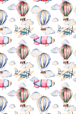 Fabric roller blind for window Airships and balloons