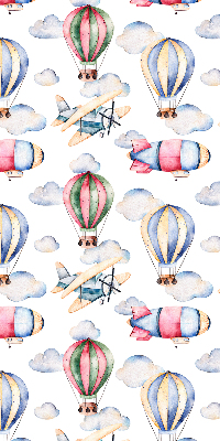 Fabric roller blind for window Airships and balloons