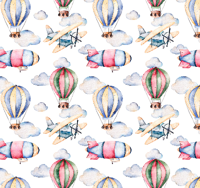 Fabric roller blind for window Airships and balloons