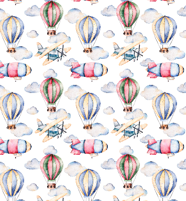 Fabric roller blind for window Airships and balloons
