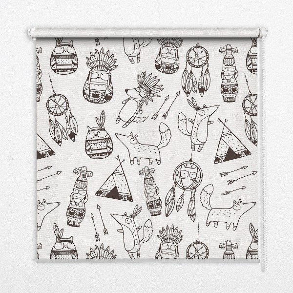 Blackout roller blind Drawn pictures