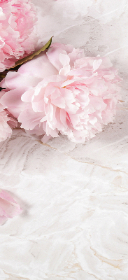 Fabric roller blind for window Flowers