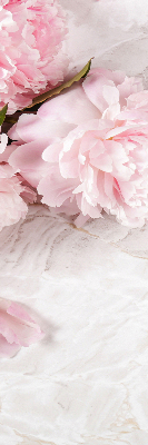 Fabric roller blind for window Flowers