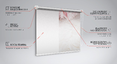 Fabric roller blind for window Flowers