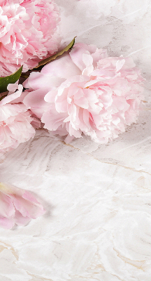 Fabric roller blind for window Flowers