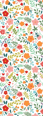 Blackout roller blind Painted flowers