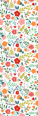 Blackout roller blind Painted flowers