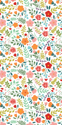 Blackout roller blind Painted flowers