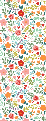 Blackout roller blind Painted flowers
