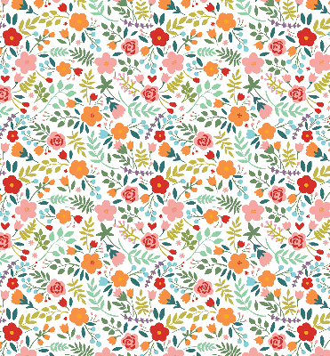 Blackout roller blind Painted flowers