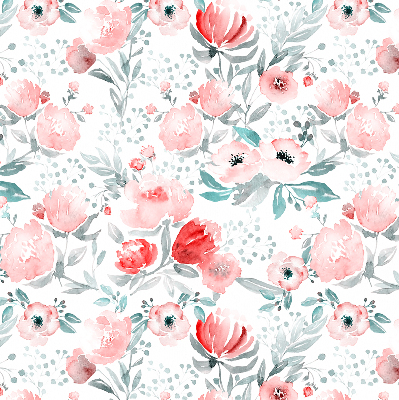 Blackout roller blind for window Pink poppy