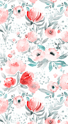 Blackout roller blind for window Pink poppy
