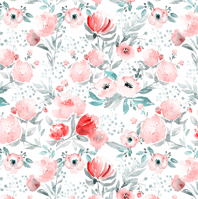 Blackout roller blind for window Pink poppy