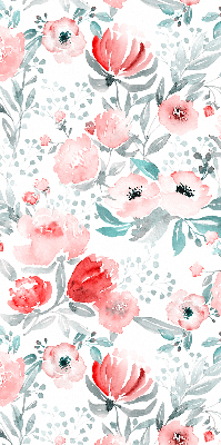Blackout roller blind for window Pink poppy