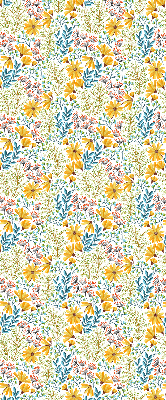 Fabric roller blind for window Flowers