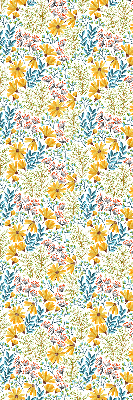 Fabric roller blind for window Flowers