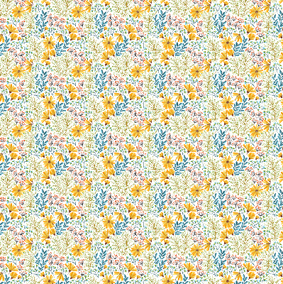 Fabric roller blind for window Flowers