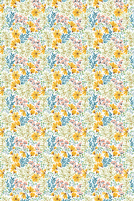 Fabric roller blind for window Flowers