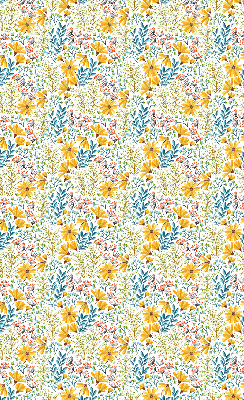 Fabric roller blind for window Flowers